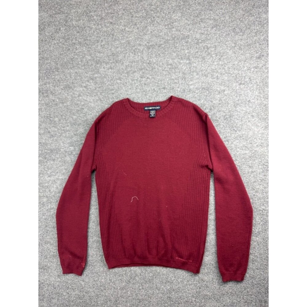 Exofficio Merino Wool Sweater Men's Medium Red Pullover Crew Neck